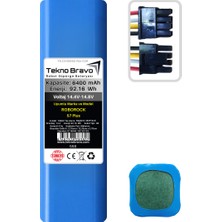 Tekno Bravo (Roborock S7 Plus Uyumlu) 6400MAH 92,16WH Robot Süpürge Yedek Bataryası