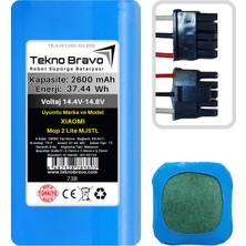 Tekno Bravo (Xiaomi Mop 2 Lite Mjstl Uyumlu) 2600MAH 37,44WH Robot Süpürge Yedek Bataryası