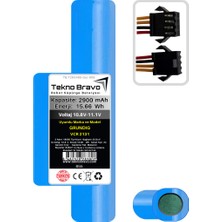 Tekno Bravo (Grundig Vcr 2131 Uyumlu) 2900MAH 15,66WH Robot Süpürge Yedek Bataryası