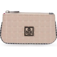 Bilik Deri Scuba Bozuk Paralık Bej Kadın Cüzdan Zip