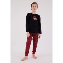 Arnetta Uzun Kol Ekoseli Erkek Çocuk Pijama Takım 3515