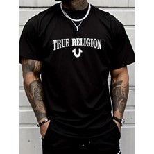 Erkek True Religion Baskılı Süprem T-Shirt