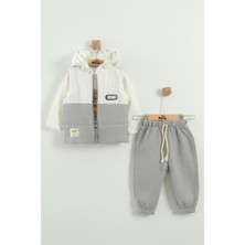 Erkek Bebek Mont ve Jogger Pantolon 3'lü Takım (9-12-18 Ay)