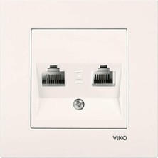 Viko 90960881 Karre Krem Data+Nümeris Cat6+Cat3 A.opp