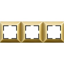 Viko 92190933 Trenda Metal Gold Üçlü Çerçeve Vk
