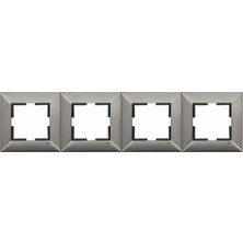 Viko 92190924 Trenda Metal Inox Dörtlü Çerçeve Vk