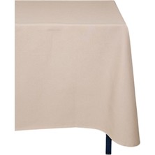 Bej Renkli Pamuklu Dertsiz Duck Kumaş Masa Örtüsü