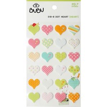 Bubu Keçe Sticker Desenli Kalpler