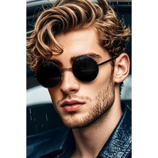 Mia Aksesuar Yuvarlak Metal Erkek Güneş Gözlüğü