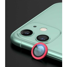 iPhone 12 Uyumlu Tkdw Cl-01 Kamera Lens Koruyucu-Kırmızı
