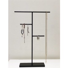 Şık Siyah Takı ve Aksesuar Standı - Düzenli Saklama Için Ideal