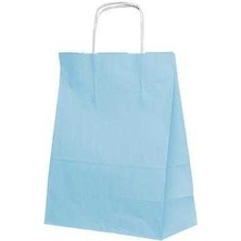 18*24*8 Mavi Saplı Kağıt Çanta 24 Adet