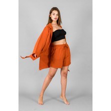 Müslin Kadın Yakalı Kimono