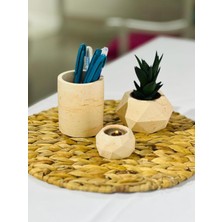 Kahverengi Kalemlik ve Saksı Seti, Şık ve Kullanışlı Tasarım