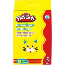 Nessiworld  Play-Doh 12 Renk Jumbo Üçgen Kuru Boya