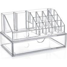 Beyaz 22,5/13,5/13,5 Çekmeceli Makyaj Düzenleyici