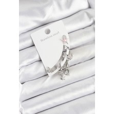 Pirinç Gümüş Renk Set Küpe