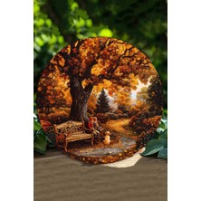 Sonbahar Manzaralı Uv Baskı Mdf Duvar Süsü – 33X33 cm & 20X20 cm DT175