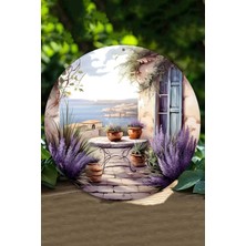 Lavanta & Akdeniz Manzaralı Uv Baskı Mdf Duvar Süsü – 33X33 cm & 20X20 cm DT184