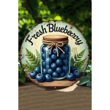 Fresh Blueberry Temalı Uv Baskı Mdf Duvar Süsü – 33X33 cm & 20X20 cm DT200