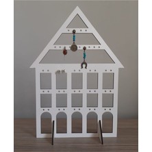 Beyaz ve Gri Dekoratif Takı Küpe Standı, Şık ve Kullanışlı Tasarım