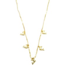 Ezme Zincir Charm Kolye - Altın