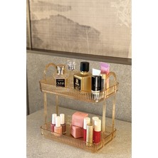 Iki Katlı Şeffaf Kozmetik ve Makyaj Düzenleyici, Pratik ve Şık Tasarım