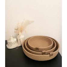 Bej Jüt Hasır Sepet, Şık ve Fonksiyonel Düzenleyici Organizer