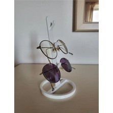 Beyaz Gözlük Tutucu Standı, Şık ve Kullanışlı Düzenleyici Aksesuar