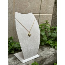 Gri Hayalet Kolye Mankeni, 25 Cm, Şık Takı Sergileme Standı