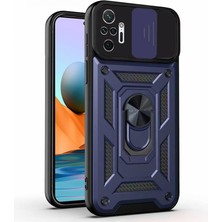 Kızaklı Tank Kılıf Xiaomi Redmi Note 10 Pro Lacivert