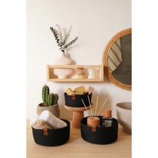 El Yapımı 3'lü Çok Amaçlı Hasır Organizer Sepet, Şık ve Fonksiyonel Seçim