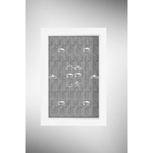 Şık ve Fonksiyonel Takı Düzenleyici, Dekoratif Stand ve Kutu Seti, Gri Renkli.