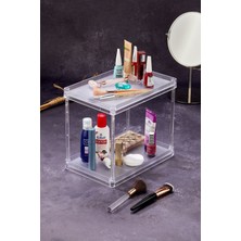 Çift Katlı Çok Amaçlı Organizer Raf, Turuncu, Banyo, Mutfak, Ofis ve Ev Düzenleyici