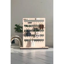 Şık ve Dekoratif Küpe Standı, Takı Organizer, Düzenleyici, Askı, Gri Renkli