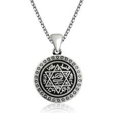 Süleyman Mührü 925 Ayar Gümüş Kolye