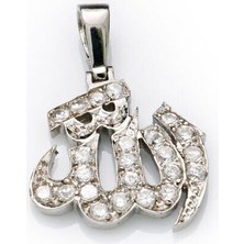 Allah Muhammet Yazılı 925 Ayar Gümüş Kolye