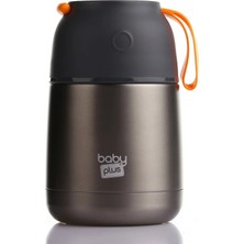 Iki Taraflı Vakumlu Çocuk Mama Saklama Termosu 450 ml Siyah