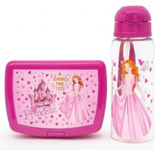 Iki Parça Pembe Okul Beslenme Seti, Şık ve Kullanışlı Öğle Yemeği Kabı ve Suluk