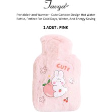 Pembe Koreli Taşınabilir Sıcak Su Torbası, Ofis ve Seyahat Için Ideal