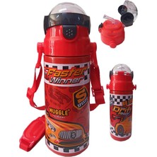 Kırmızı Erkek Çocuk Matara 550 ml Çelik Suluk Okul Için Öğrenci Suluğu