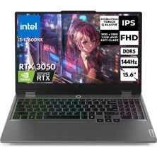 Lenovo Loq 15IAX9 I5-12600HX 24 GB 256 GB SSD 6gb RTX3050 15.6" 144Hz Fhd Windows 11 Pro Gaming Laptop 83GS00P5TRAT56