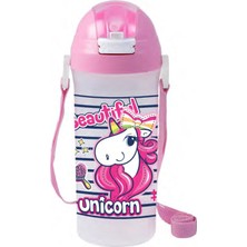 Pipetli 610 cc Okul Matarasını Pembe Renkli, Bpa Içermeyen Sağlıklı Tasarım