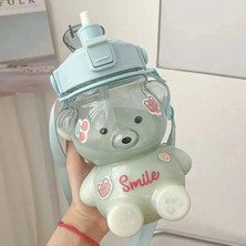 Çocuk Ayıcık Temalı 1000 ml Su Matara, Seyahat ve Günlük Kullanım Için