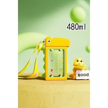 Çocuklar Için Dinozor Tasarımlı 480 ml Bpa'sız Taşınabilir Suluk