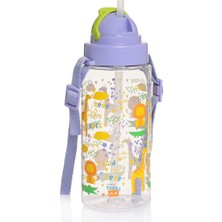 Lacivert Çocuk Askılı, Pipetli, Bpa Içermeyen, 500 cc Tritan Suluk