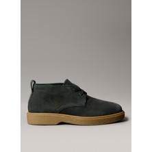 Calvin Klein Deri Haki Erkek Bot Text Rubber Desert Boot Su