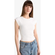 DeFacto Slim Fit Dar Kesim Bisiklet Yaka Basic Düz Modal Kısa Kollu Tişört F0685AX25AU