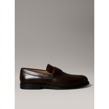 Calvin Klein Kahve Erkek Klasik Ayakkabı Ess Rubber Band Loafer Lth