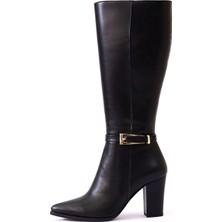 Hakiki Deri Kadın Çizme - Kalın Topuk 25HSY2041K